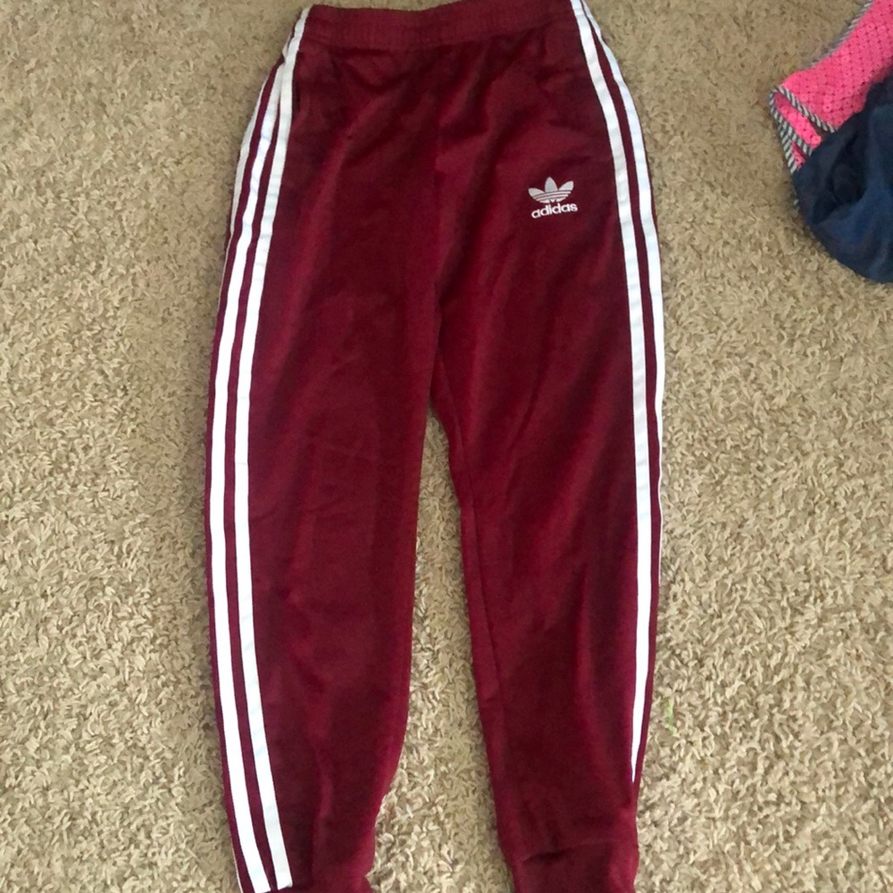 Adidas burgundy active pants